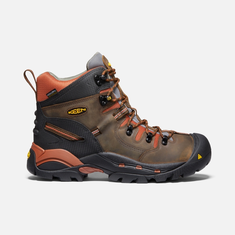 Keen Pittsburgh Soft Toe Boots - Men's Brown Boots